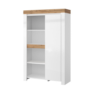 Шкаф-стеллаж TAURUS 1D4N Белый/Дуб вотан