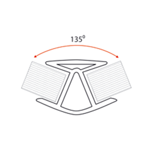 Угловое соединение для цоколя 135 H-150 мм, алюминий гладкий