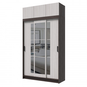 Шкаф-купе БРУНО 2 с антресолью Венге/Лоредо