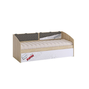 Кровать детская Форсаж дуб сонома/белый