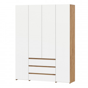 Шкаф 4-х створчатый Некст 1 Дуб Золотой/Белый