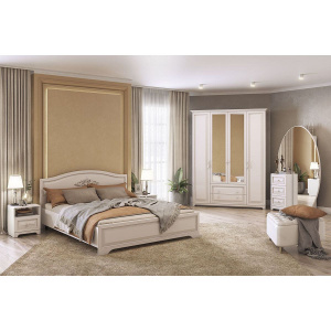 Спальный гарнитур Белла К2 белый/джелато софт