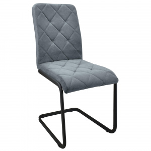 Стул Неаполь черный муар/Катания Силвер