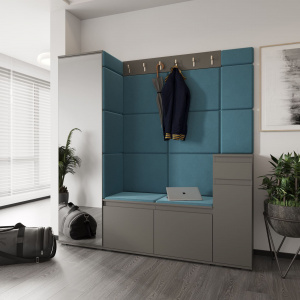 Прихожая НК STARK №2 Графит/Бирюзовый