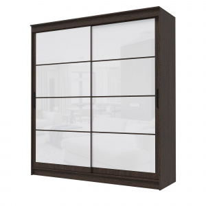 Шкаф-купе ГРАНД 1 2,0 Венге/Лакобель белый