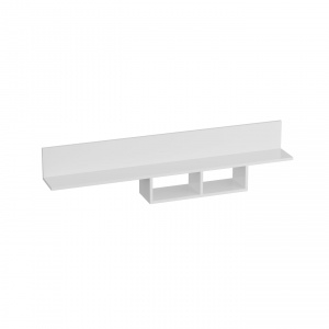 Полка Кельн 1380 Белый Аляска/Белый глянец