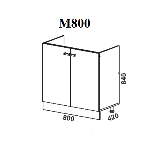 Модуль Стол под мойку М800 Мальва