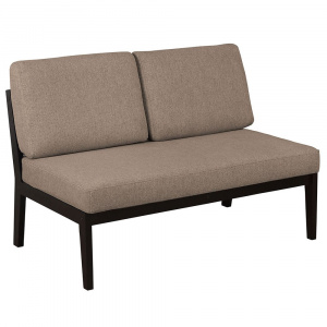 Диван-скамья массив мягкая Венге/UNO LATTE