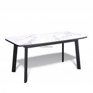 Стол обеденный Kenner AA1400 черный/керамика белая