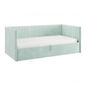 Кровать с подъемным механизмом Твикс (Софа) 90х200 мята (велюр)
