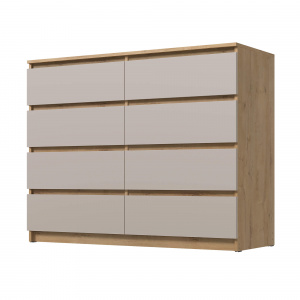 Комод ВЕГА Люкс 8Я Дуб Вотан/Сатин