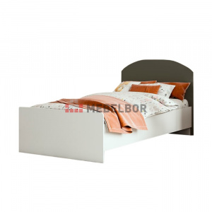 Кровать Лавис 900 Белый/Графит софт