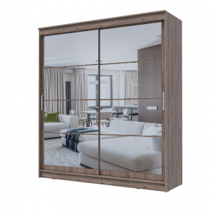Шкаф-купе ГРАНД 1 2,0 Дуб горный/Зеркало