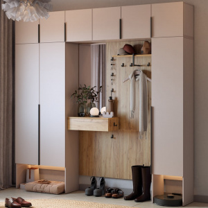 Прихожая К11 дуб крафт золотой/кашемир