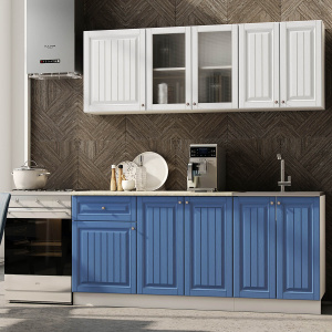 Кухня Хозяюшка 1,8 Акация Белая-Деним