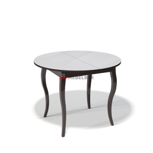 Стол обеденный Kenner 1000 C венге/стекло белое глянец