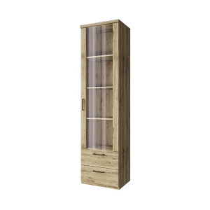 Шкаф с витриной DOORSET 1V2S Дуб наварра