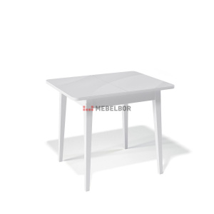 Стол обеденный Kenner 900 М белый/стекло белое глянец