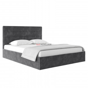 Кровать с подъемным механизмом НК Соната 1400х2000 Серый (велюр)