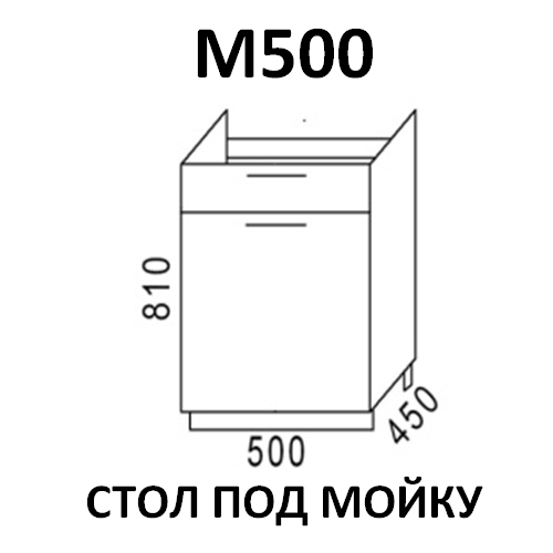 Модуль Стол под мойку М500 Эра Сахара