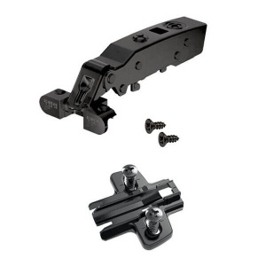 Петля д/узк.ал.проф.Sensys8638iAluTA32 накл.95*,с демпф.черный обсидиан с монтаж.планкой