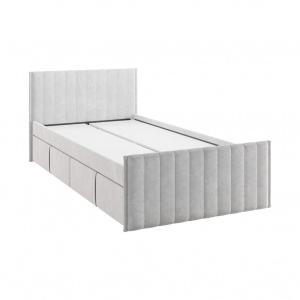Кровать с ящиками Твикс 90х200 галька (велюр)
