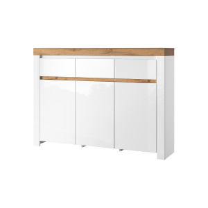 Тумба TAURUS 3D3S белый\дуб вотан