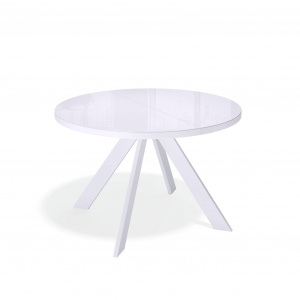 Стол обеденный Kenner RL1100 белый/стекло белое глянец