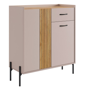 Комод Доминика с ящиком кашемир/дуб крафт золотой