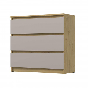 Комод ВЕГА 3Я Дуб Вотан/Сатин