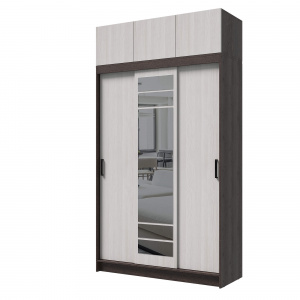 Шкаф-купе БРУНО 3 с антресолью Венге/Лоредо