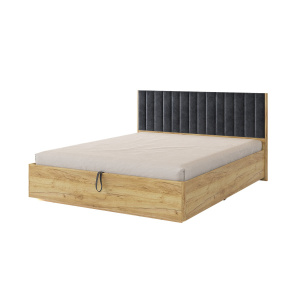 Кровать с подъемным механизмом Адам 160х200 дуб крафт золотой/грей