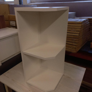 Шкаф навесной торцевой ВТ285 Брауни Белый гладкий