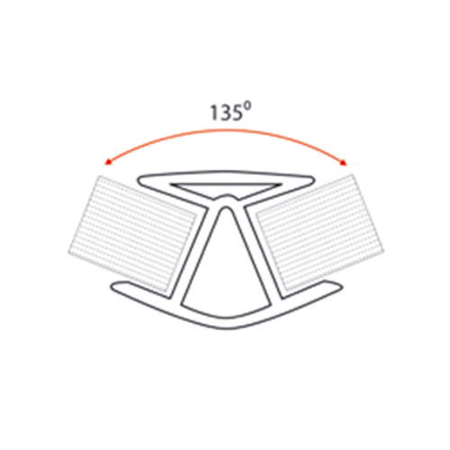 Угловое соединение для цоколя 135 H-100 мм, ваниль