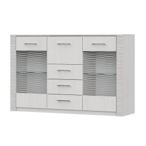 Комод-витрина Гамма 20 Ясень анкор светлый/ Сандал Светлый