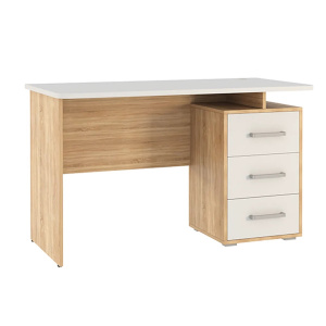 Стол компьютерный Лайт-2 дуб сонома/белый