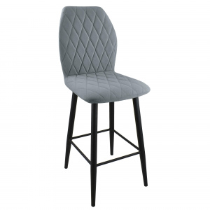 Стул барный Лацио черный муар/Катания Силвер