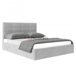 Кровать с подъемным механизмом НК Соната 1400х2000 Серый (рогожка)