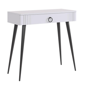 Туалетный столик Ева 2 белое дерево/белый матовый