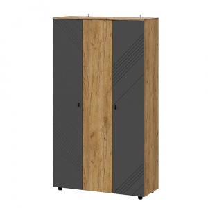 Шкаф Байкал трехстворчатый Дуб Золотой/Графит