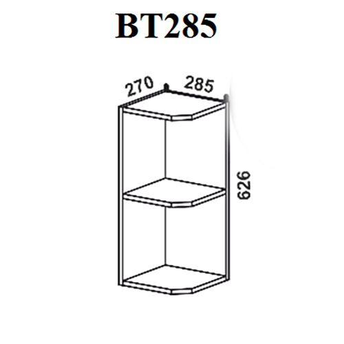 Модуль Шкаф навесной угловой ВТ285 Мальва