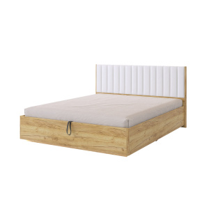 Кровать с подъемным механизмом Адам 160х200 дуб крафт золотой/белоснежный