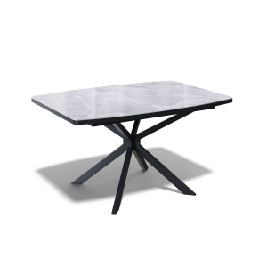 Стол обеденный Kenner BR1200 черный/керамика ITALIAN MIDDLE GRAY