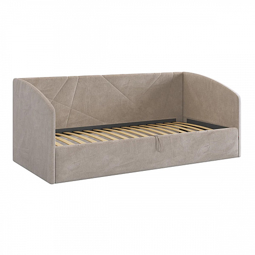 Кровать с подъемным механизмом Квест (Софа) 90х200 латте (велюр)