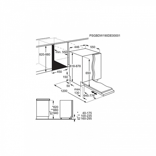 Встраиваемые посудомоечные машины ELECTROLUX EEA71210L