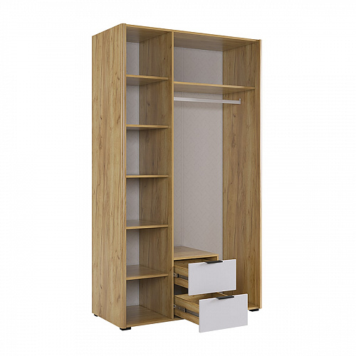 Спальный гарнитур Адам К1 дуб крафт золотой/белое дерево