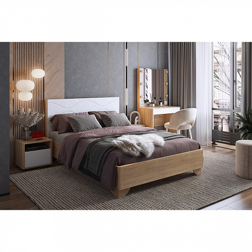 Туалетный столик Зара дуб сонома/белый