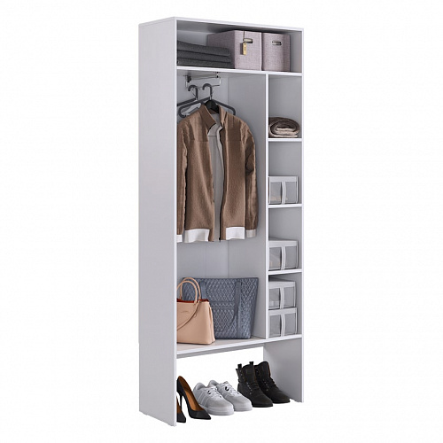 Шкаф двухдверный L800 Баско белое дерево