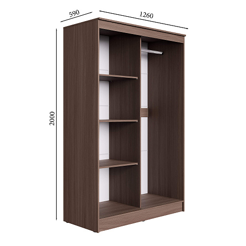 Шкаф-купе ЭЛЕГАНТ 7 Шимо темный/Шимо светлый