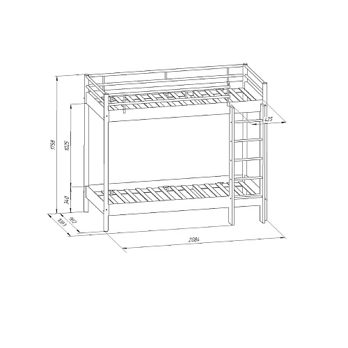 Кровать двухъярусная Хельга
